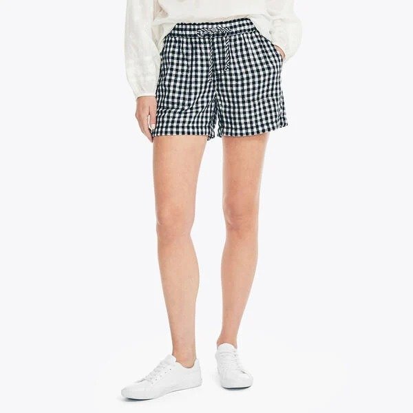 4.5" SUSTAINABLY CRAFTED PULL-ON GINGHAM SHORT