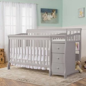 Dream On Me 5-in-1 Brody Convertible Crib with Changer, Pearl Grey