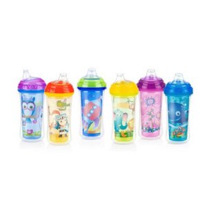 Nuby No-Spill Insulated Sipper with Spout, 9 Ounce,