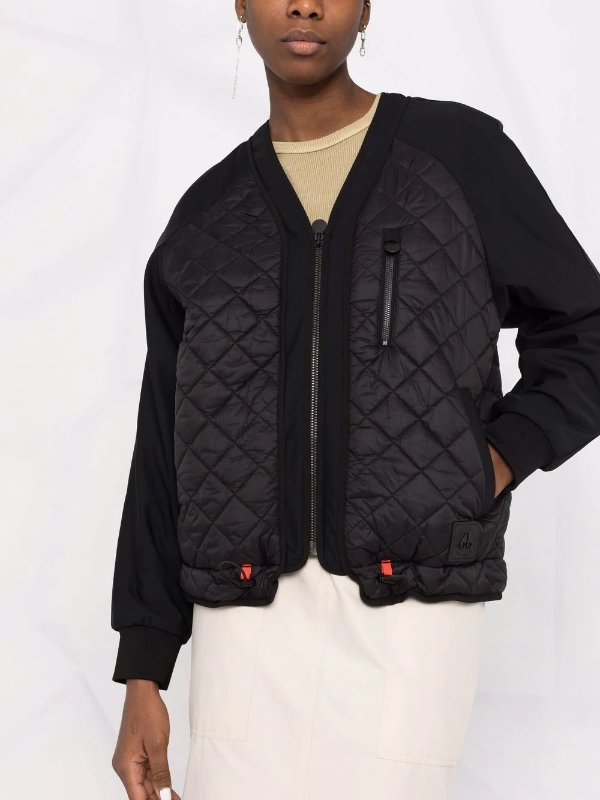diamond-quilted puffer jacket