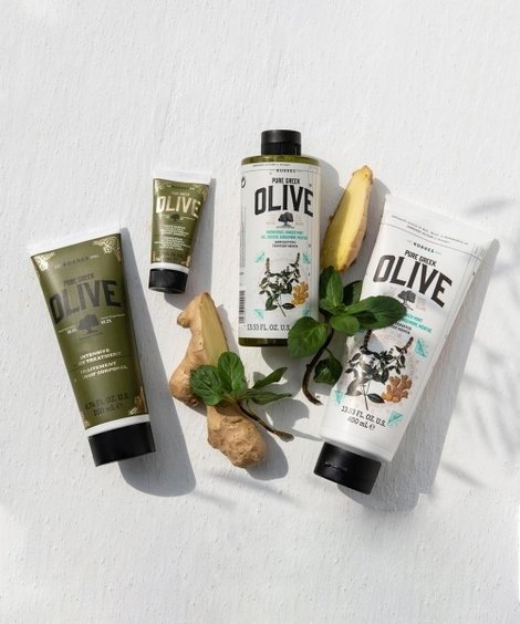 Ginger Mint Pure Greek Olive Crepe Rescue Body Collection - Set of Four Products