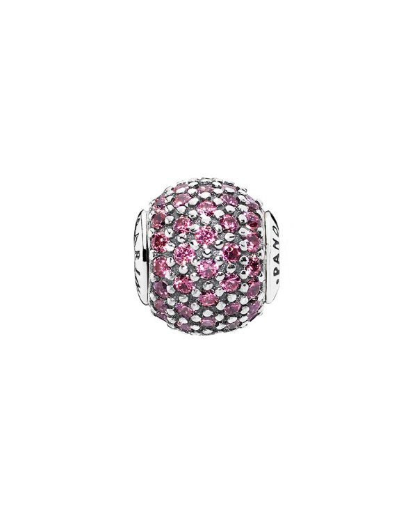 Essence Collection Silver & Pink CZ Caring Charm