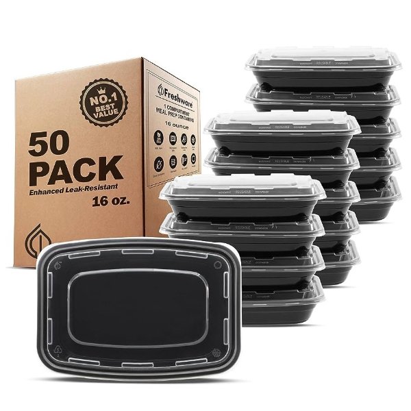 Freshware Meal Prep Containers [50 Pack]