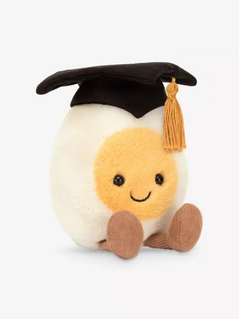 Amuseable Boiled Egg Graduation soft toy 14cm