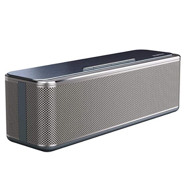 Bluetooth Stereo Speaker 16W, Metal Wireless Speaker with Enhanced Bass, 10 Hours Playtime Compatible with Smartphones
