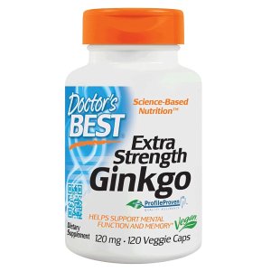 Doctor's Best Extra Strength Ginkgo 120 mg, 120 Veggie Caps