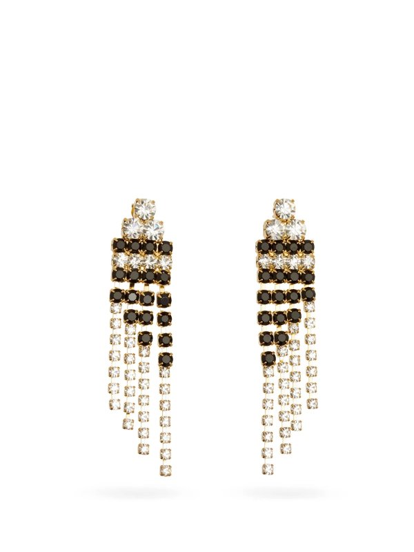 Domino crystal-embellished drop earrings | Rosantica | MATCHESFASHION US