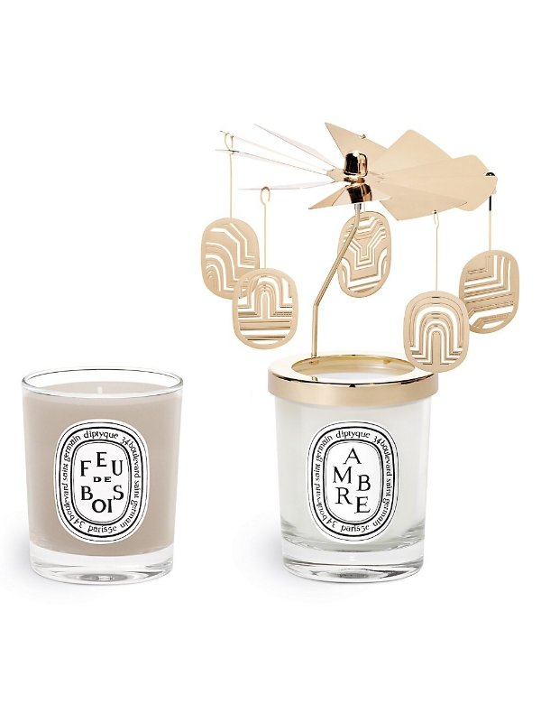 Limited Edition Holiday Carousel & Candles 3-Piece Set