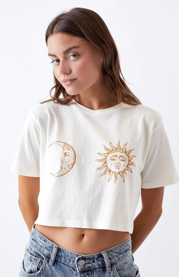 Day And Night Cropped T-Shirt