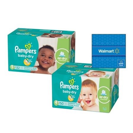 [Buy 2, Get $20 Gift Card] Pampers Baby-Dry Diapers, OMS Pack, (Choose Your Size)[Buy 2, Get $20 Gift Card] Pampers Baby-Dry Diapers, OMS Pack, (Choose Your Size)