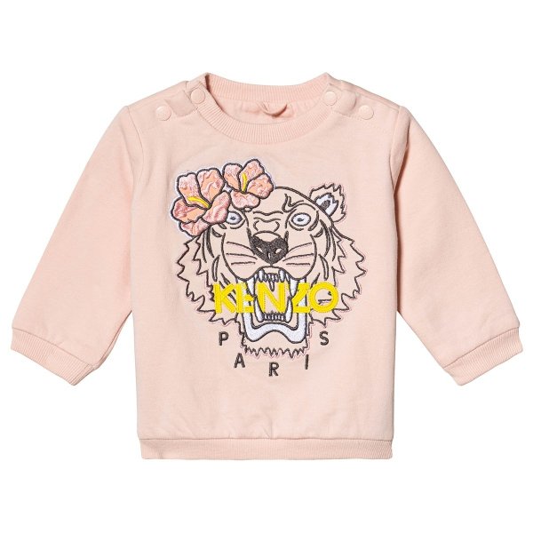 Pink Flower and Tiger Embroidered Sweatshirt | AlexandAlexa