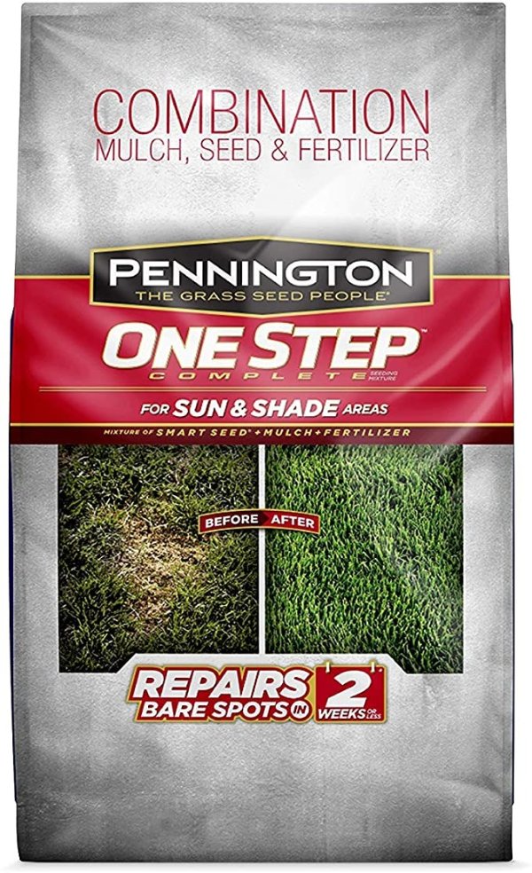 One Step Complete Sun & Shade Bare Spot Grass Seed, 5 Pounds, White