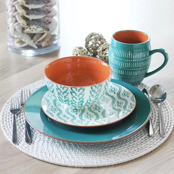 Tangiers Turquoise 16-Piece Dinnerware Set