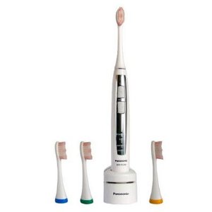 Panasonic EW-DL90QW Sonic Vibration Toothbrush with 4 Brush Heads