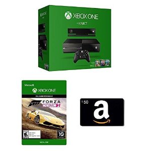 Xbox One 500GB 主机带Kinect + Amazon.com $50 礼品卡 + Forza Horizon 2