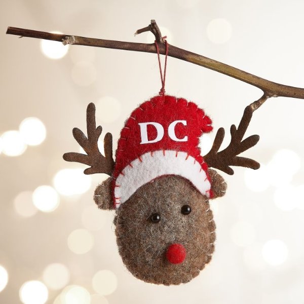 Personalized Reindeer Tree Decoration