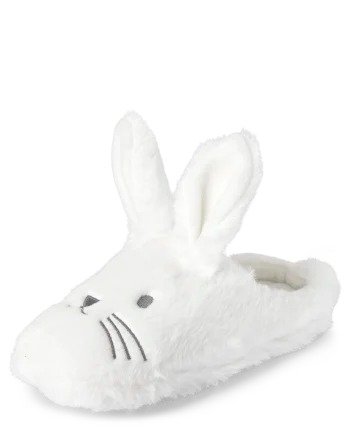 Unisex Kids Matching Family Bunny Slippers | The Children's Place - WHITE