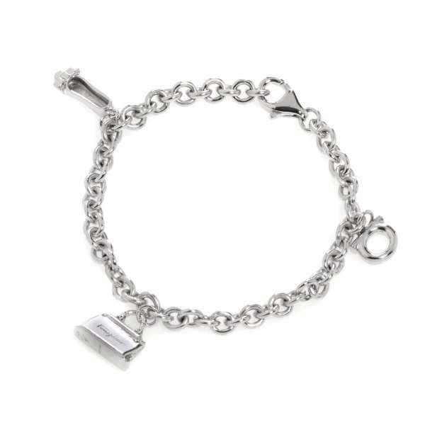 Ferragamo Charms Sterling Silver Bracelet 704736