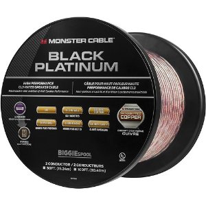 Monster Black Platinum XP Clear Jacket 100' In-Wall Compact Speaker Cable