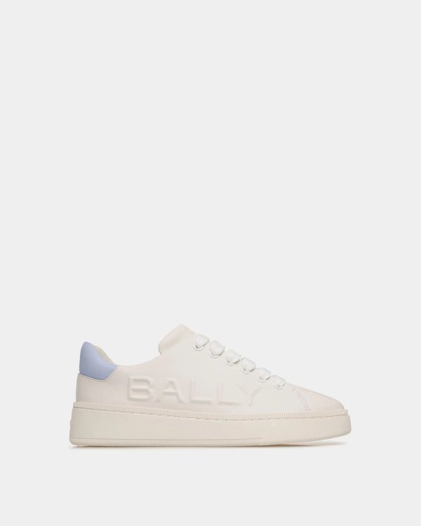Raise Sneaker in White And Light Blue Leather