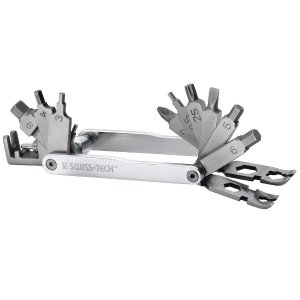 Swiss+Tech ST35060 Polished SS 20-in-1 Bicycle Multitool Kit
