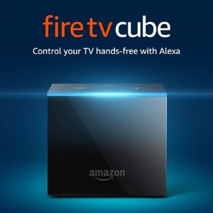 Fire TV Cube (1st Gen), hands-free with Alexa and 4K Ultra HD and 2nd Gen Alexa Voice Remote - Previous Generation Used