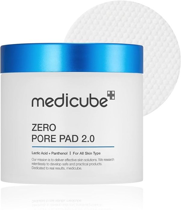 Zero Pore Pads 2.0 - Dual-Textured Facial Toner Pads for Exfoliation and Minimizing Pores with 4.5% AHA Lactic Acid & 0.45% BHA Salicylic Acid - Ideal for All Skin Types - Korean Skin Care