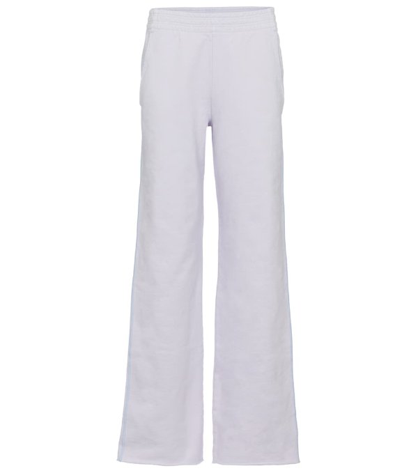 Wide-leg cotton sweatpants
