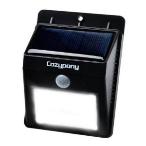Cozypony® Solar Powered 8 LED 80 Lumen Security Motion Sensor Detector Light Wireless Lamp