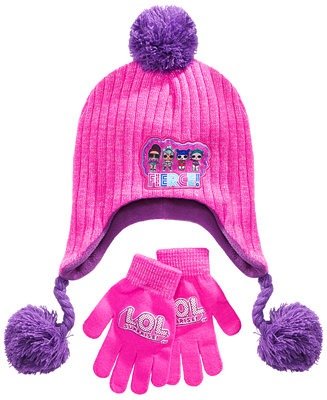 Girls 2-Pc. LOL Surprise! Hat & Gloves Set