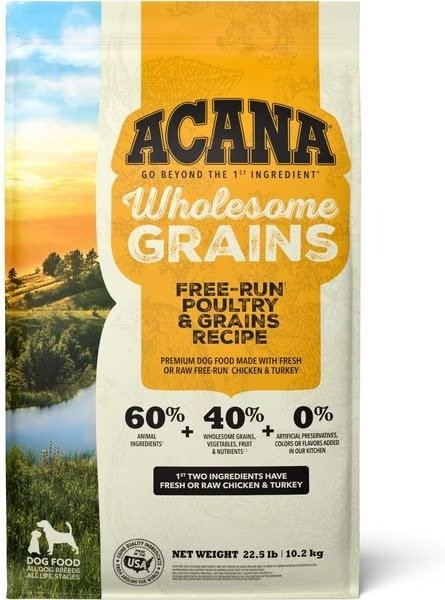 ACANA Free-Run Poultry Recipe + Wholesome Grains Dry Dog Food