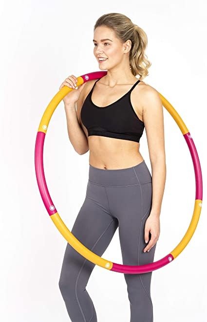 Exercise Fitness Hoop by PINC Active - Easy to Spin, Premium Quality and Soft Padding Weighted Hoop
