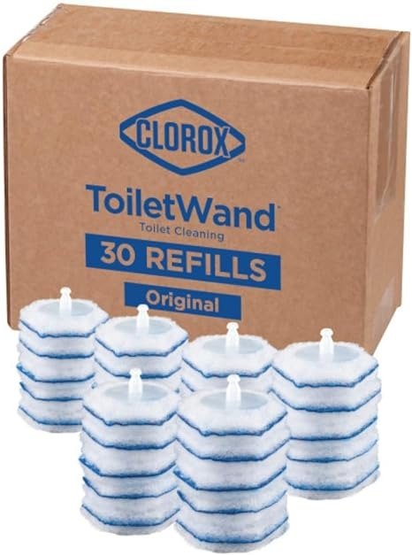ToiletWand Disinfecting Refills, Disposable Wand Heads, blue Original, 30 Count