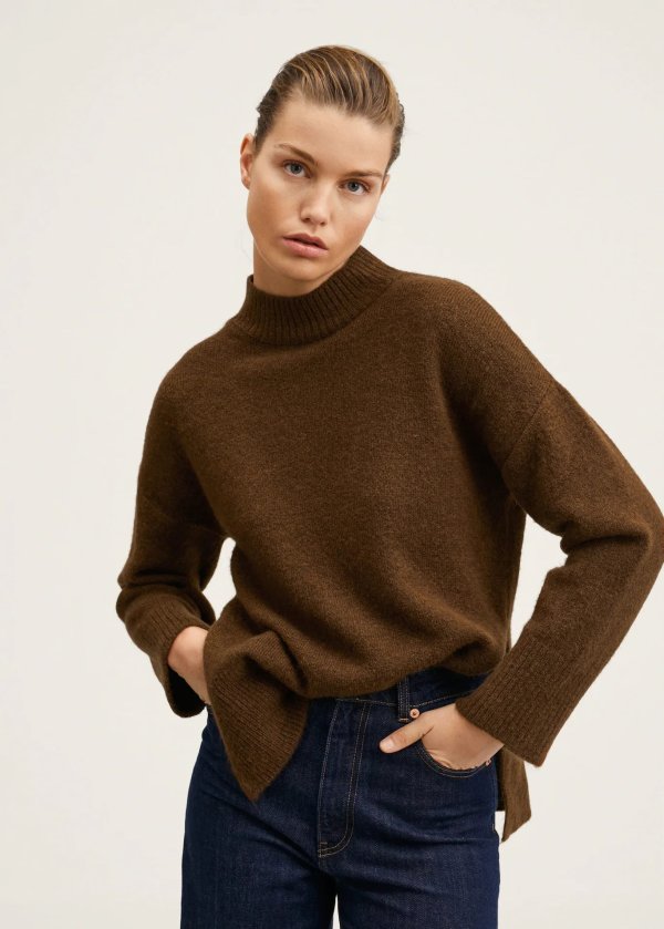 Cut-out knitted sweater - Women | Mango USA