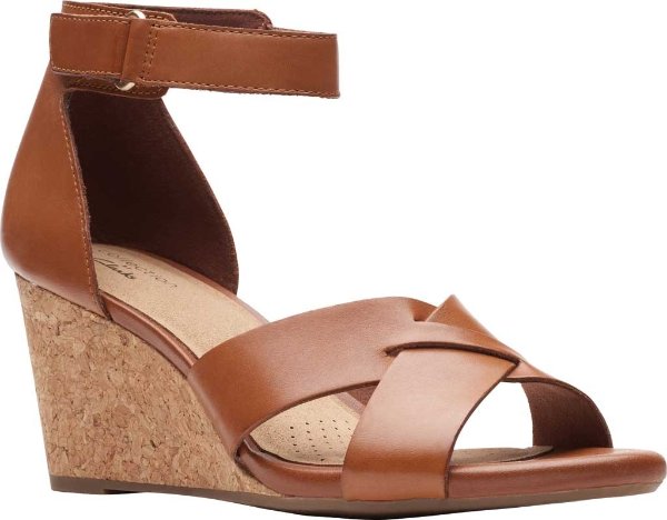 Women's Clarks Margee Gracie Ankle Strap Wedge Sandal