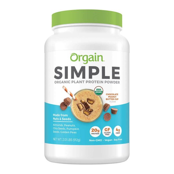 USDA Organic Simple Plant Protein Powder, Chocolate Peanut Butter Cup