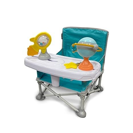 Pop ‘N Sit Eat ‘N Play - Baby Pop Up Chair for Meals and Playtime with Removable Tray and Toys, Portable Booster Folds for Travel