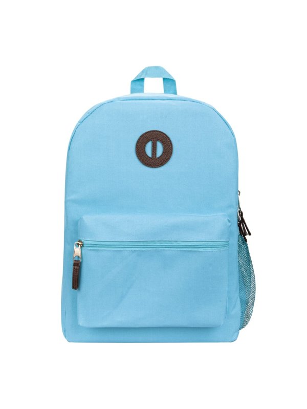 Brand Basic Backpack With 16" Laptop Pocket, Light Blue 