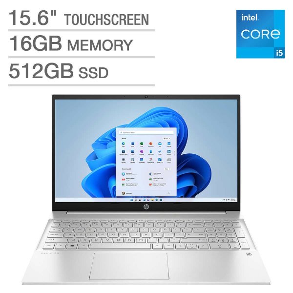 Pavilion 15.6" Touchscreen Laptop - 12th Gen Intel Core i5-1235U - 1080p - Windows 11