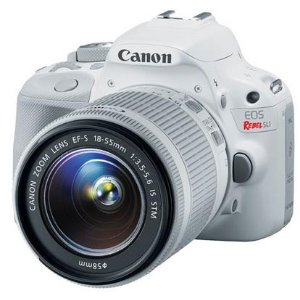 白色女神款！佳能 EOS Rebel SL1 单反相机 + 18-55 IS STM/75-300mm双镜头套装(官方翻新)