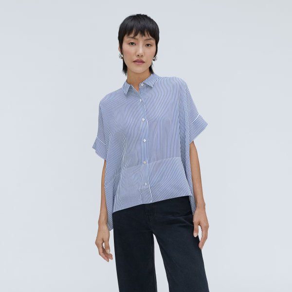 The Washable Clean Silk Short-Sleeve Square Shirt