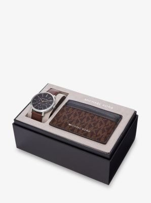 Blake Leather Watch and Logo Card Case Gift Set