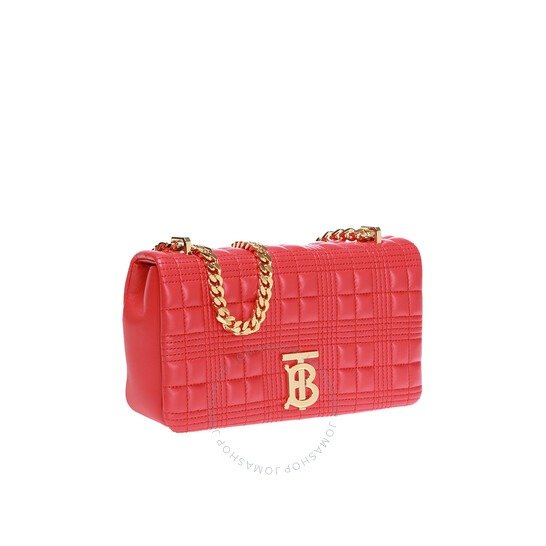 Bright Red Small Lola Quilted Shoulder Bag