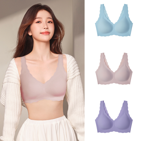 Flash Sale | 24H Comfort Cloudy Support Wavy Wireless Bra Kit of 3