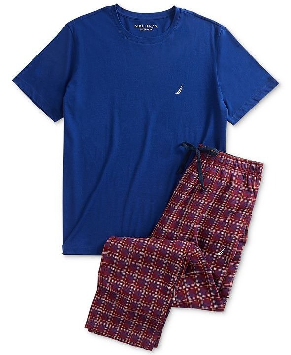 Men's T-Shirt and Flannel Pants Pajama Set
