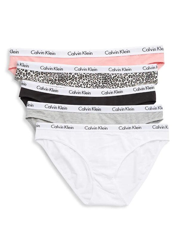 5-Pack Leopard-Print Bikini Panties