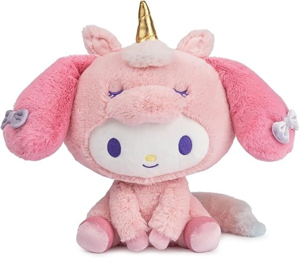 Sanrio My Melody Unicorn Plush Toy, Premium Stuffed Animal for Ages 1 and Up, Pink, 9.5”