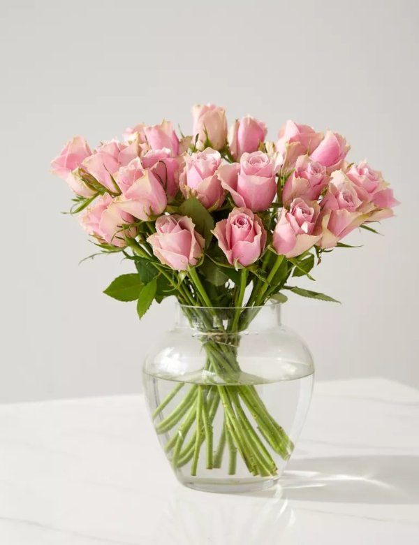 粉白玫瑰花束