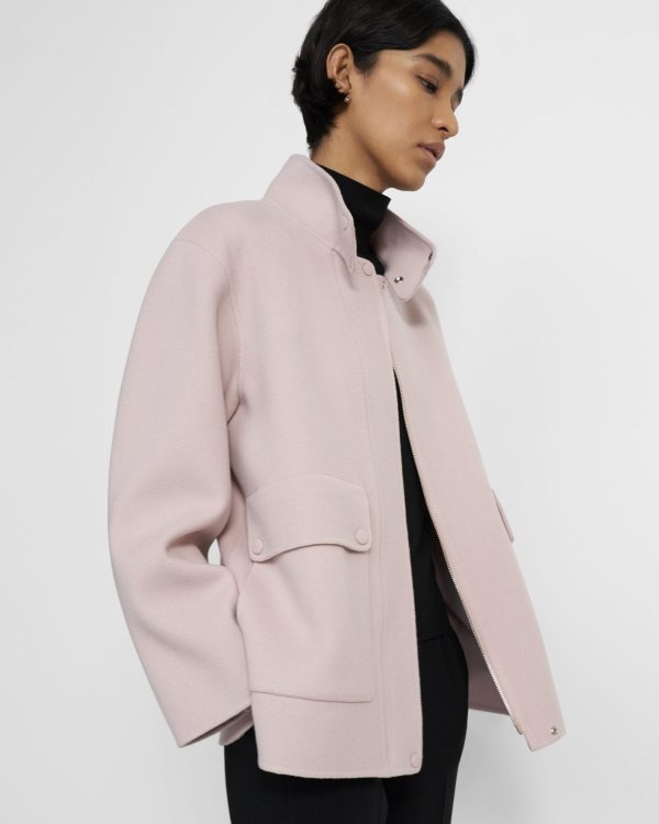 Utility Coat in Double-Face Wool-Cashmere
