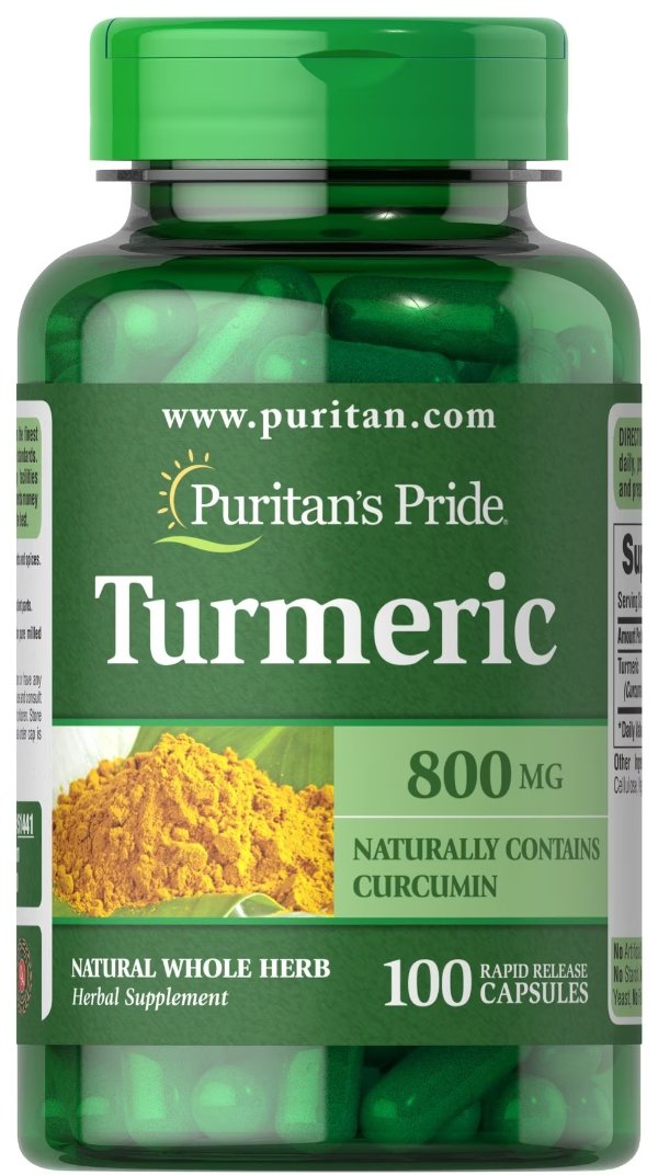 Turmeric 800 mg 100 Capsules | Flash Sale | Puritan's Pride